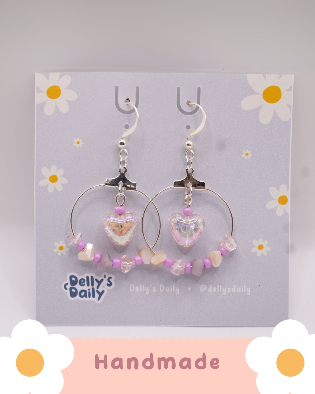 Delly's Daily Lover's Halo Handmade Earrings