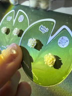 White Rose Dream Stud Earrings ⋅˚₊‧ ୨୧ ‧₊˚ ⋅