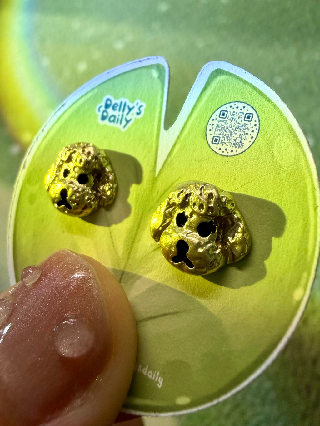 Golden Puppies Stud Earrings ⋅˚₊‧ ୨୧ ‧₊˚ ⋅