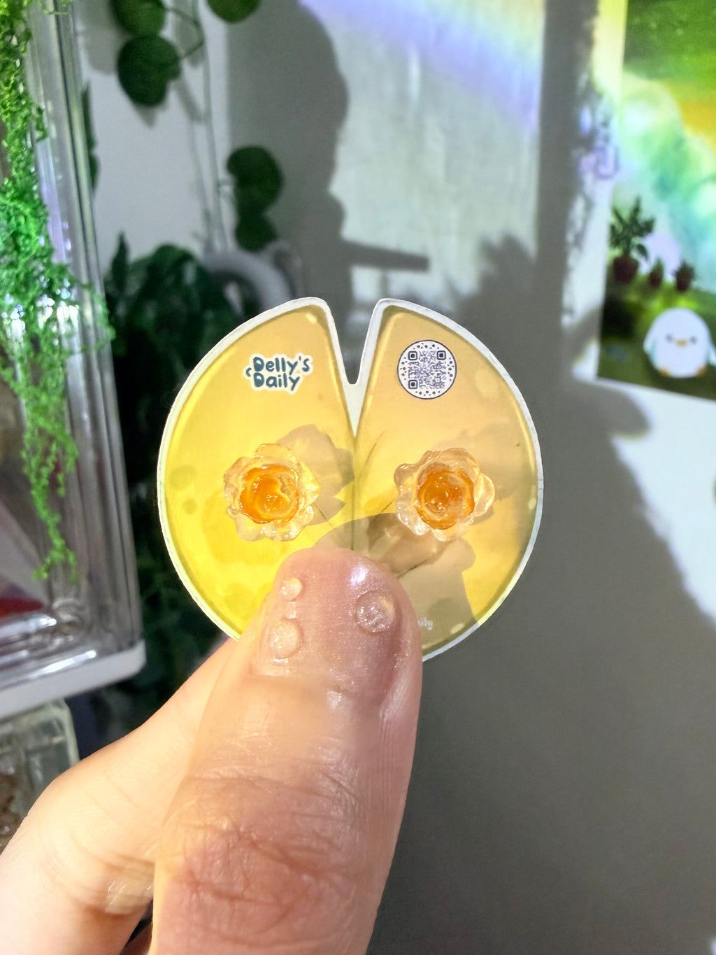 Cream & Coffee Rose Stud Earrings ⋅˚₊‧ ୨୧ ‧₊˚ ⋅