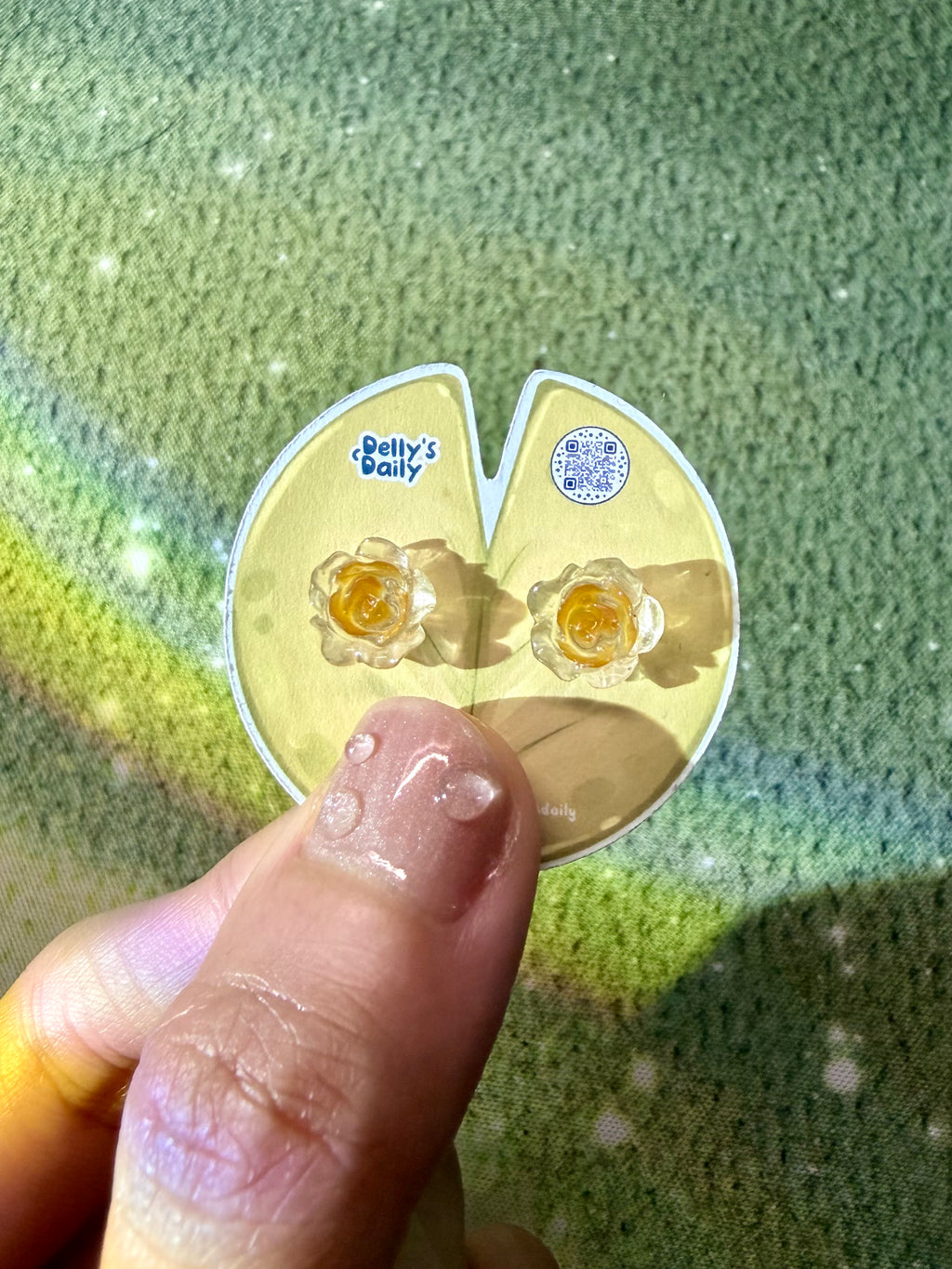 Cream & Coffee Rose Stud Earrings ⋅˚₊‧ ୨୧ ‧₊˚ ⋅