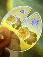 Cream & Coffee Rose Stud Earrings ⋅˚₊‧ ୨୧ ‧₊˚ ⋅